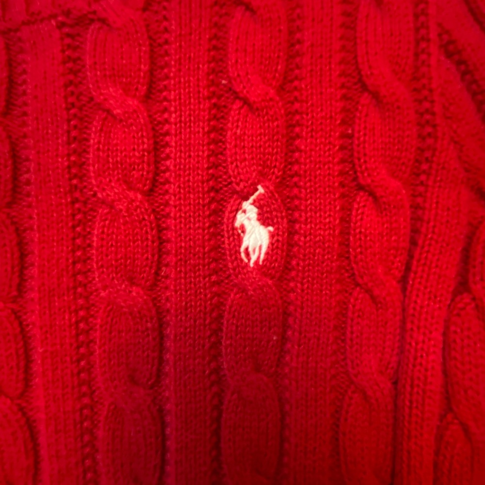 Polo by Ralph Lauren Vibrant Red Crewneck Sweater - Picture 2 of 6